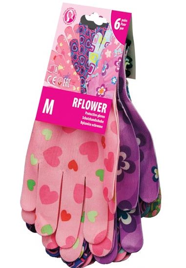 Rflower Women's Work Gloves Size M (Price per 1 Pair)