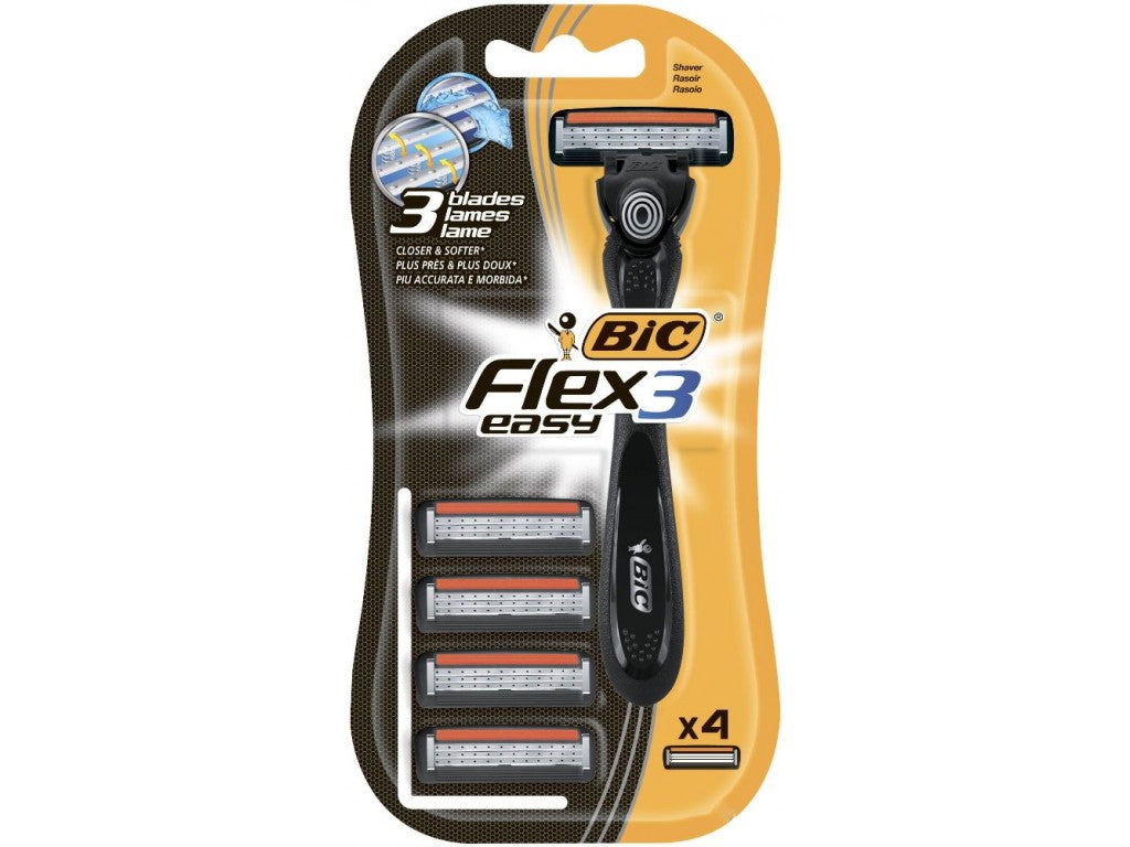 BIC Flex 3 Razor with 4 Replacement Cartridges