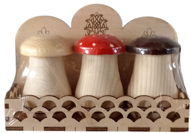 Wooden Spice Set, Assorted, 3 pcs