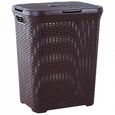 Aleana Rattan 122098 Laundry Basket, Assorted Colors, 45 x 35 x 55 cm, 50 L - Image 3