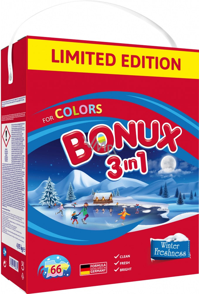 Bonux Color Laundry Detergent Powder, 4.95 kg