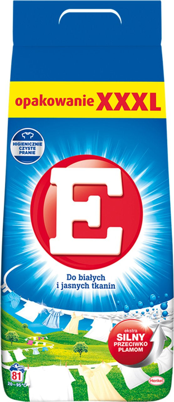 E Laundry Detergent Powder for White & Light Fabrics, 5.265 kg