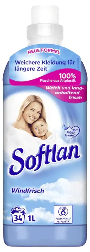 Softlan Wind Fresh Fabric Softener, 1 L