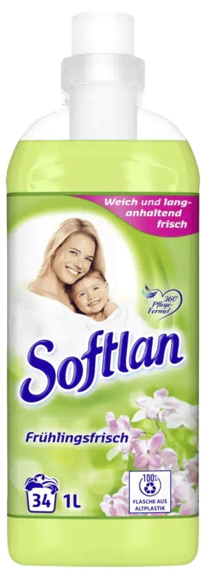Softlan Spring Fresh Fabric Softener, 1 L