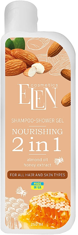 Elen Nourishing 2-in-1 Shampoo & Shower Gel, 250 mL