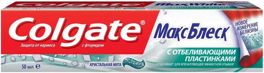 Colgate Max White Crystal Mint Toothpaste, 50 mL