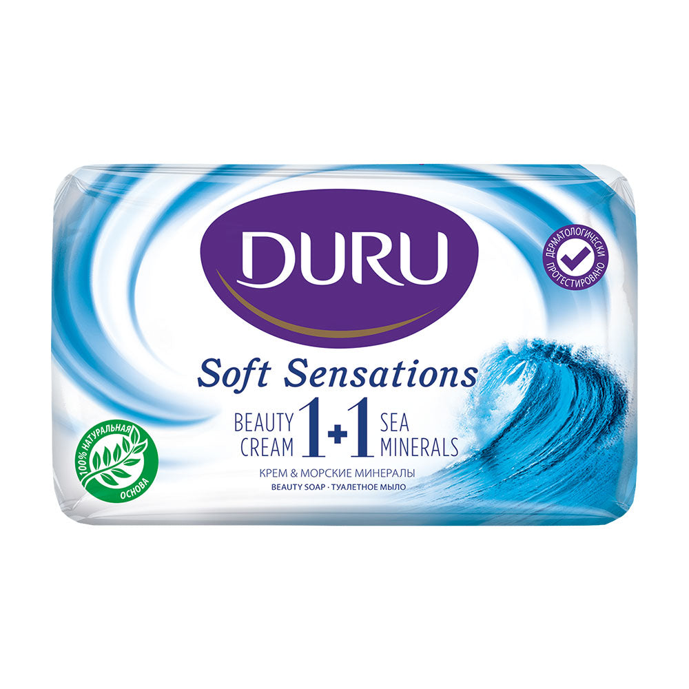 Duru Soft Sensations Sea Minerals 1+1 Bar Soap, 90 g
