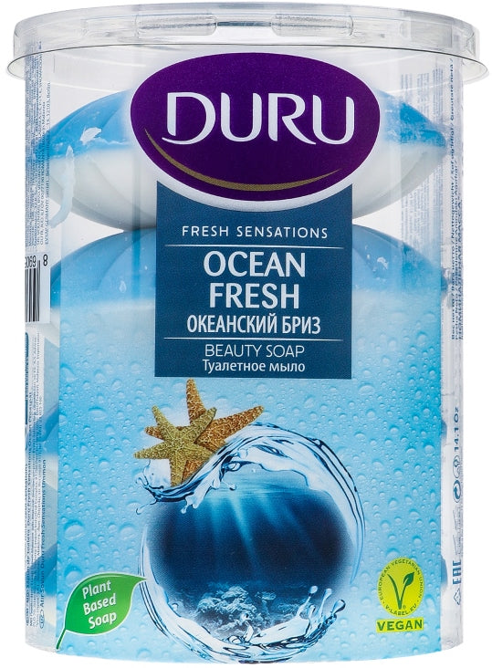 Duru Fresh Sensations Ocean Bar Soap, 4 x 100 g