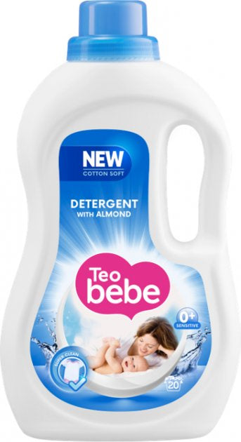 Baby Laundry Teo Bebe Sensitive With Almond Liquid Laundry Detergent, 1.1 L