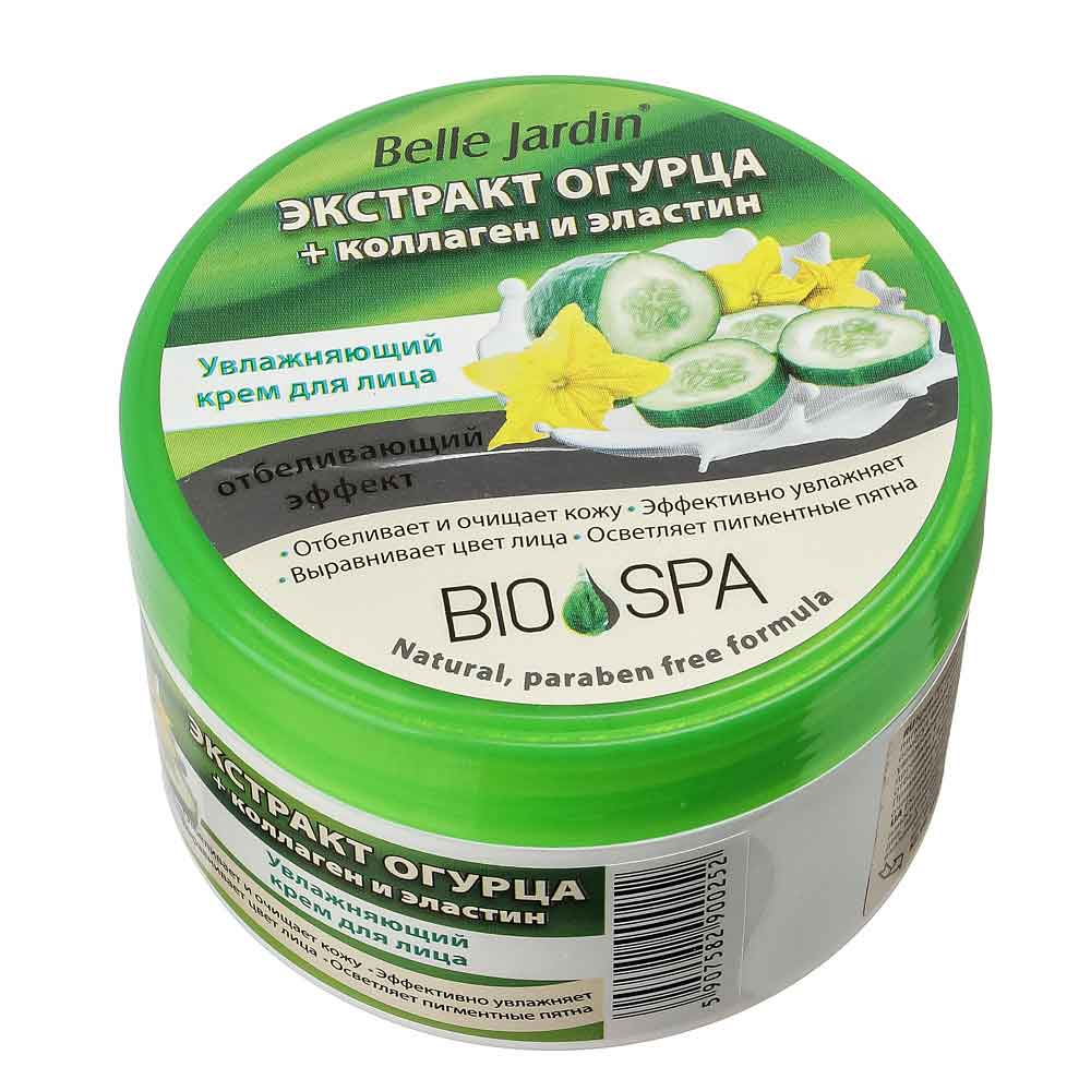 Belle Jardin Spa Naturelle Cucumber Extract, Collagen & Elastin Moisturizing Whitening Face Cream, 200 mL