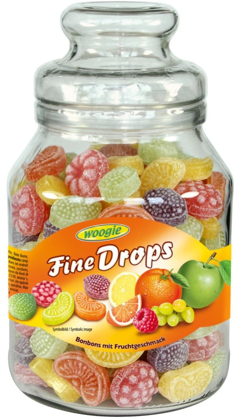 Woogie Fine Drops Fruit-Flavored Hard Candy, 966 g