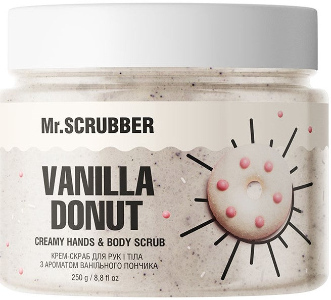 Mr. Scrubber Vanilla Donut Hand & Body Cream Scrub, 250 g