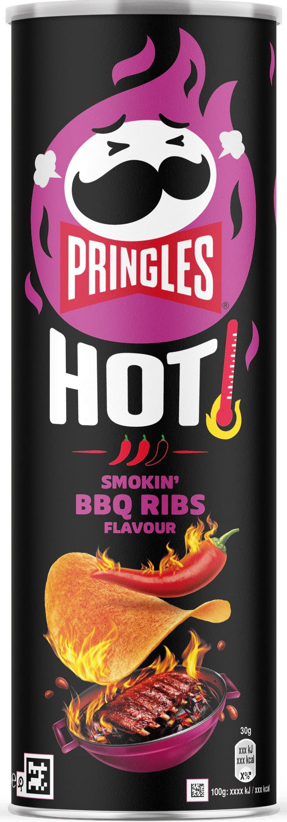 Pringles Hot Smokin' BBQ Ribs Potato Chips, 160 g