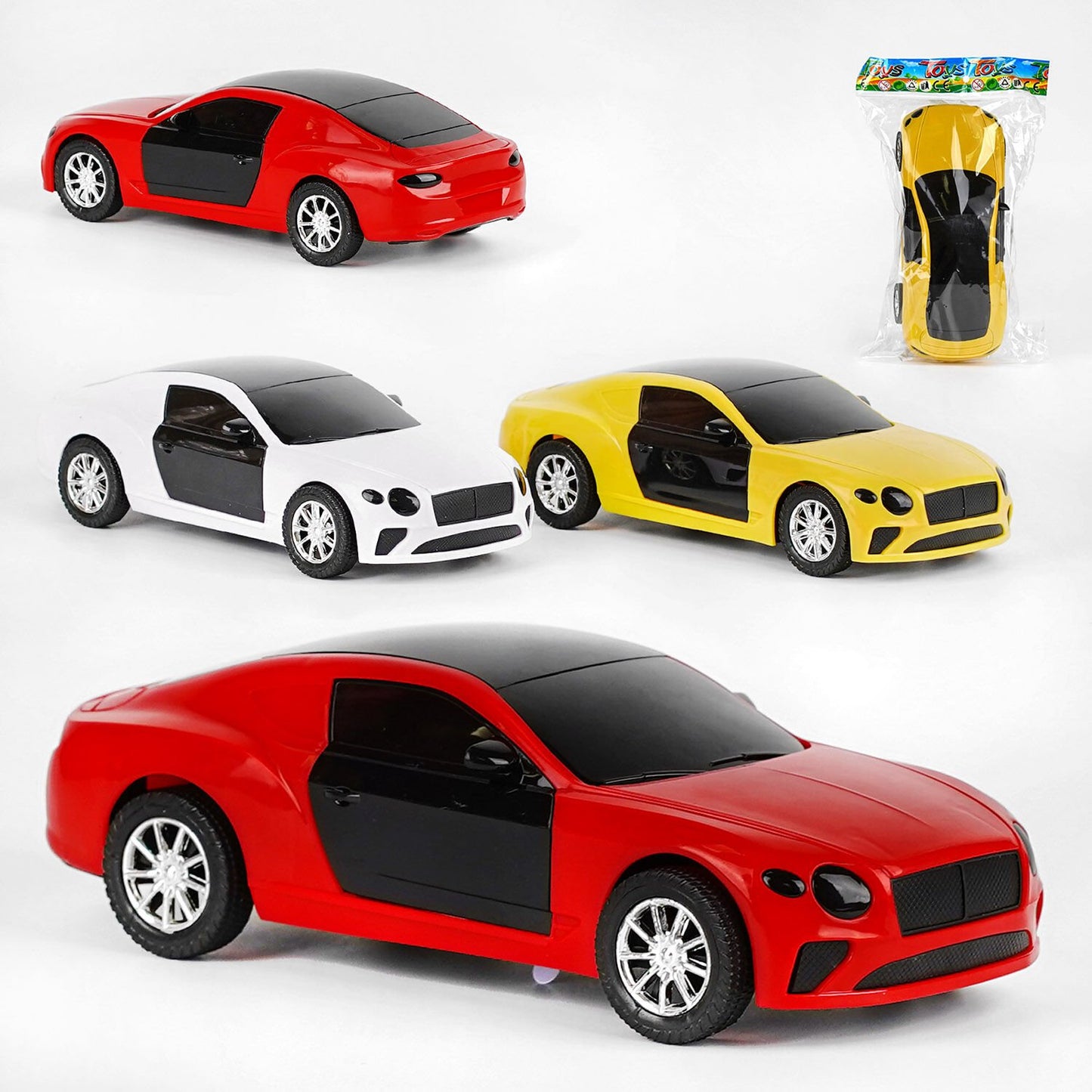 Toys ZH-654 Friction-Powered Toy Car with Sound & Lights in Bag