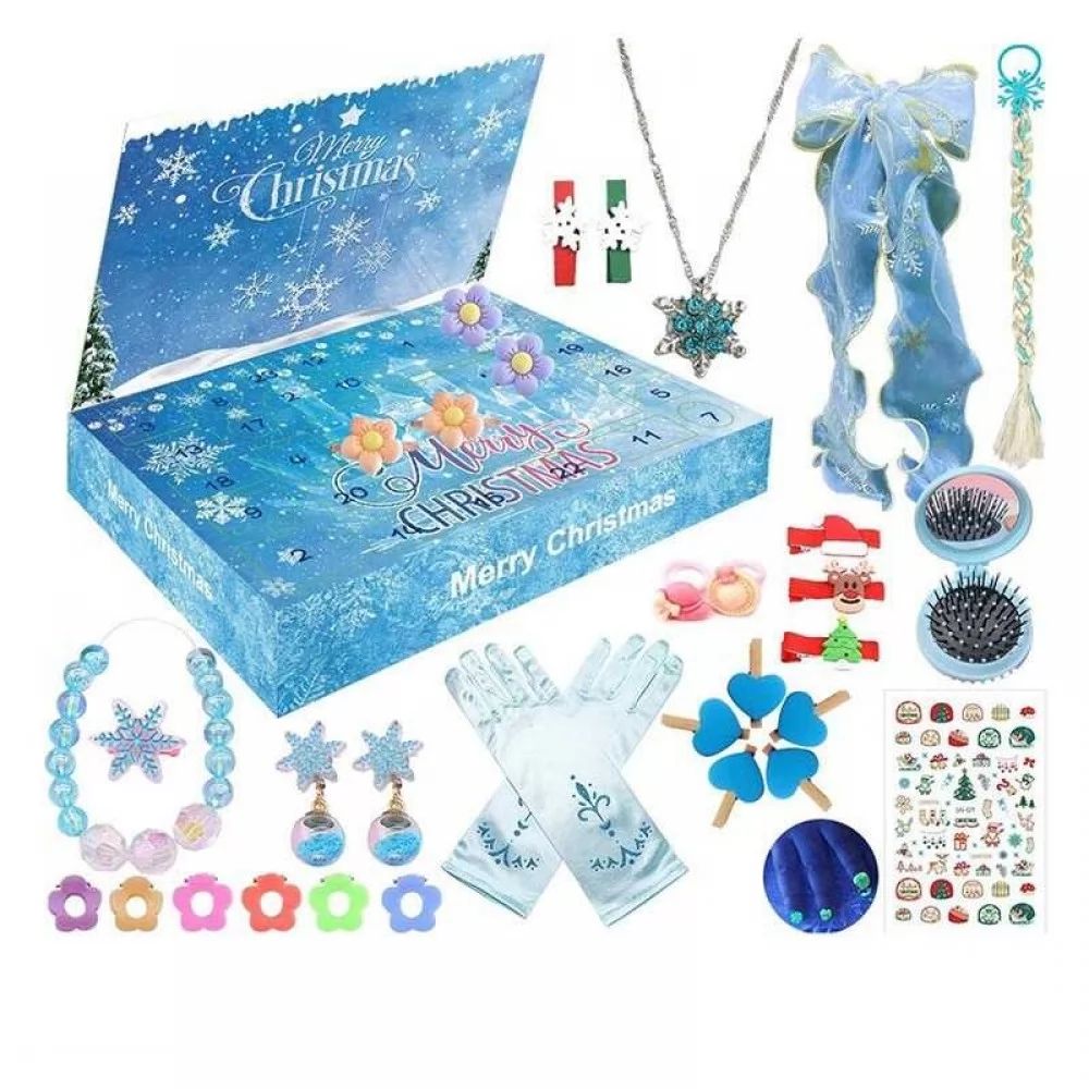 XT 98 Merry Christmas Advent Calendar with Decorations & Accessories, 24 Windows