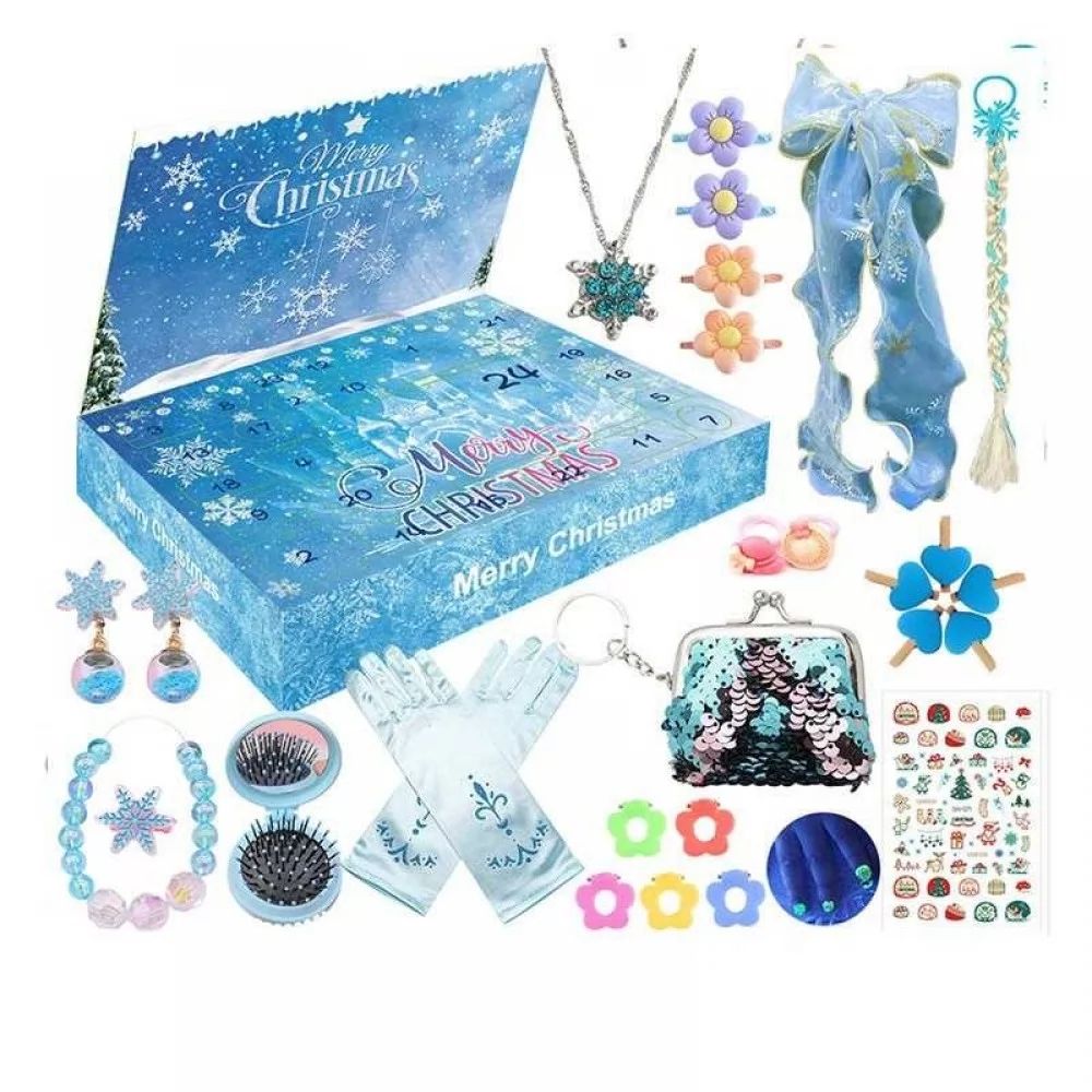 XT 97 Merry Christmas Advent Calendar with Decorations & Accessories, 24 Windows