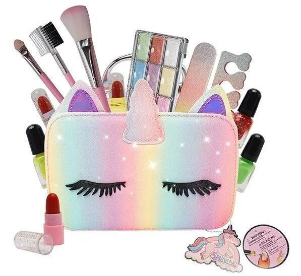 LD6050 Makeup Set with Eyeshadows, Nail Polishes, Lipsticks, Brushes & Mirror in Handbag