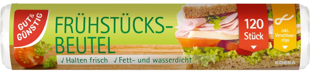 Gut & Günstig Breakfast Bags, 18 x 28 cm, 120 pcs