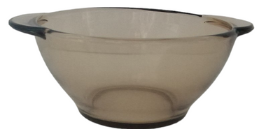Smoky Glass Soup Bowl with Handles, 500 mL - Image 2
