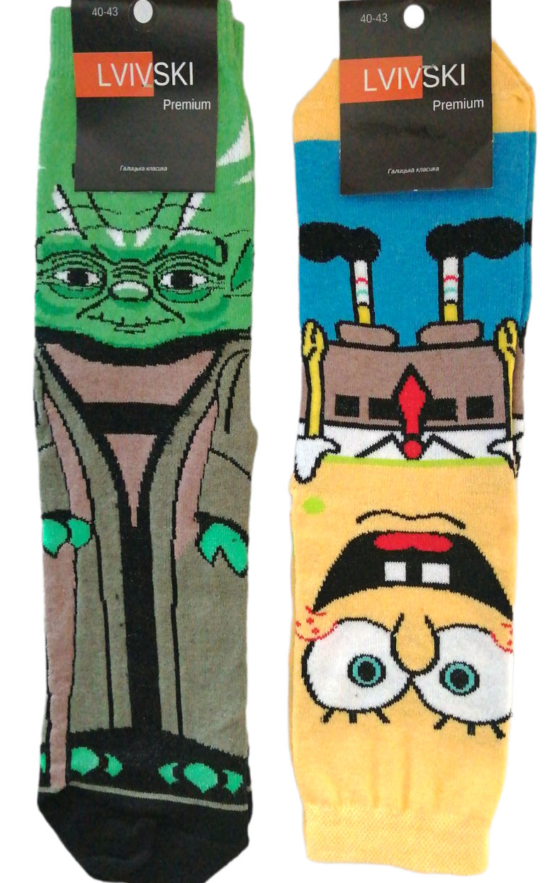 Lvivski Premium Cartoon Socks, Size 40-43