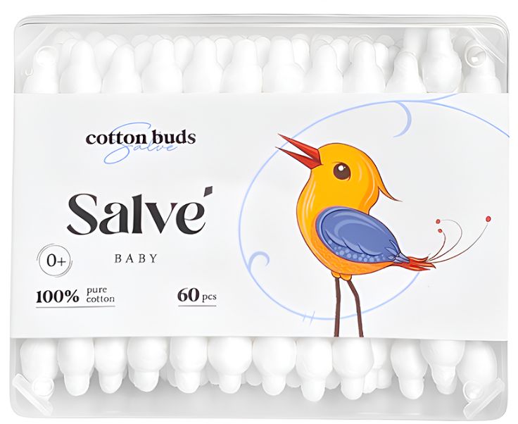 Salve Baby Cotton Swabs Box, 60 pcs