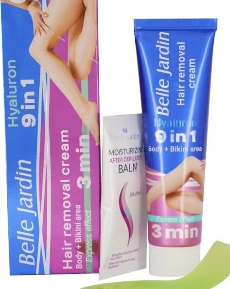 Belle Jardin 9-in-1 Depilatory Cream with Hyaluronic Acid, 100 mL