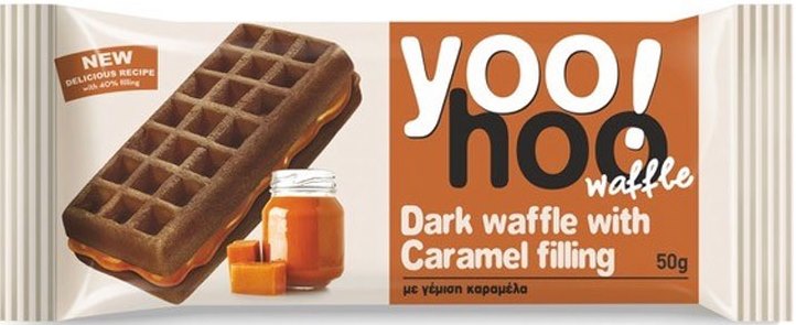 Ambrosia Yoo! Hoo Belgian Waffle with Cocoa & Salted Caramel Filling, 50 g