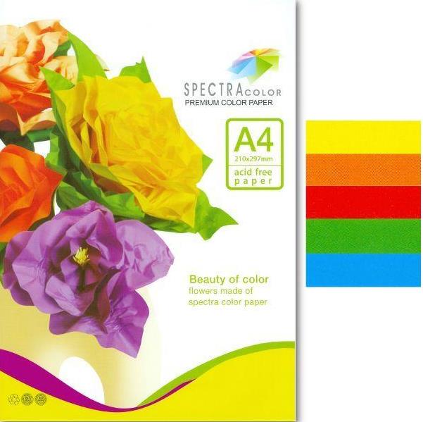 Spectra A4 Colored Office Paper, 80 gsm, 5 Colors, 20 Sheets Each