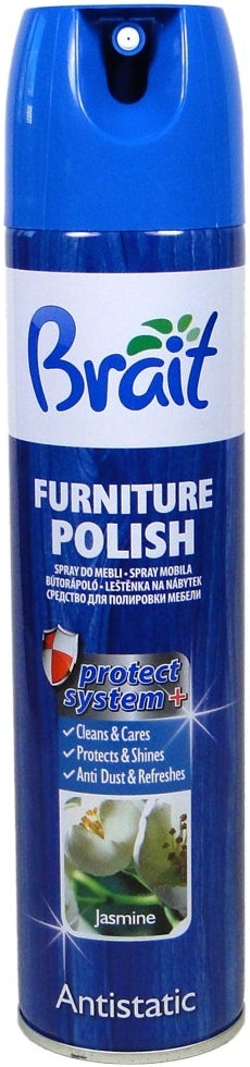 Brait Jasmine Furniture Polish Aerosol, 350 mL