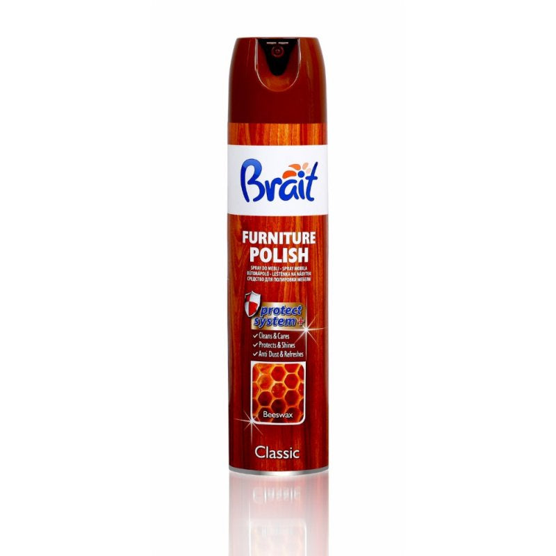 Brait Beeswax Furniture Polish Aerosol, 350 mL