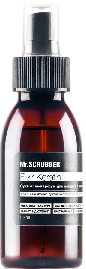 Mr. Scrubber Dry Perfumed Hair Oil with Keratin Proteins, 115 mL
