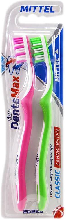 Elkos DentaMax Classic Medium Toothbrush, 2 pcs