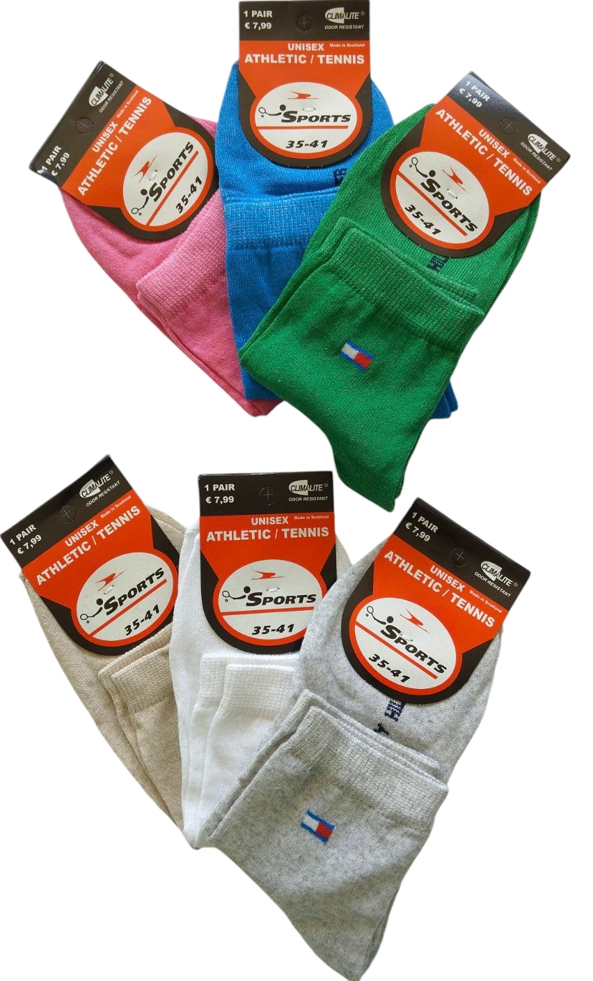 Sports Mid-Length Socks, Size 35-41