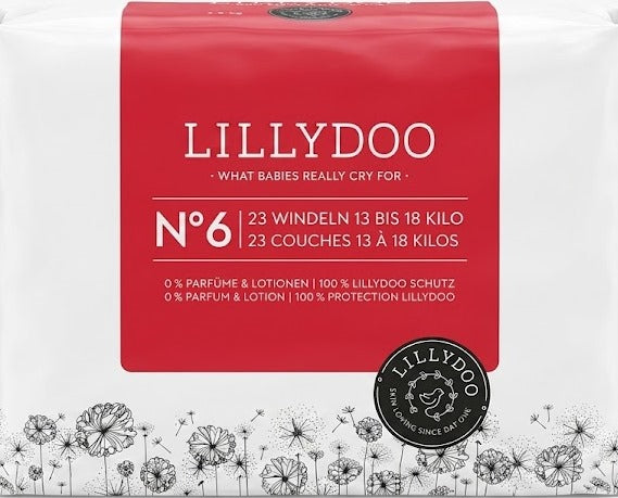 Lillydoo Size 6 Baby Diapers, 23 ct, 13-18 kg