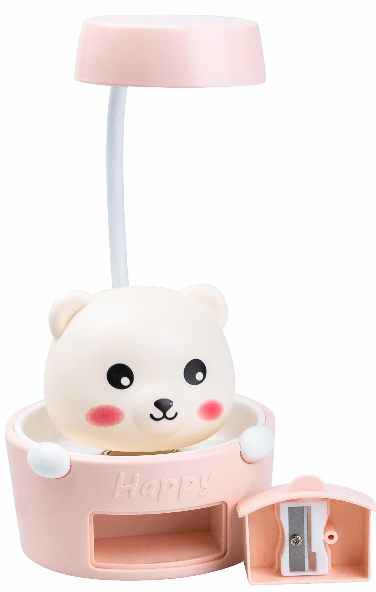 Gute Pets HP12268P Pink Kids' Desk Lamp with Pencil Sharpener