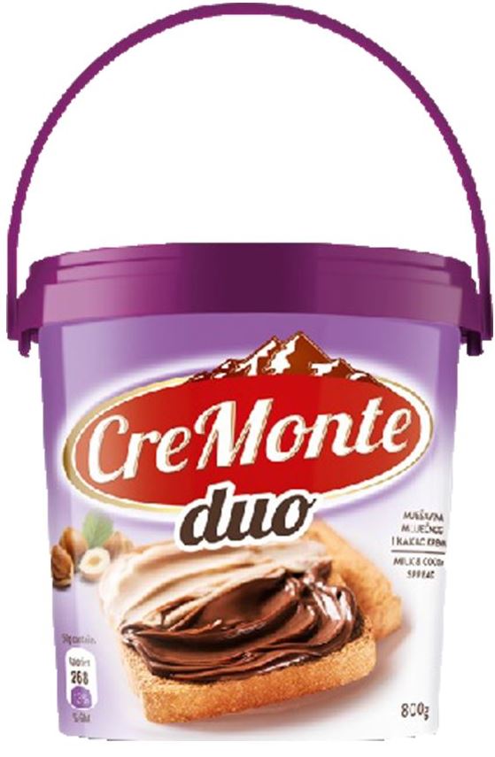 CreMonte Duo Milk & Hazelnut Spread, 800 g