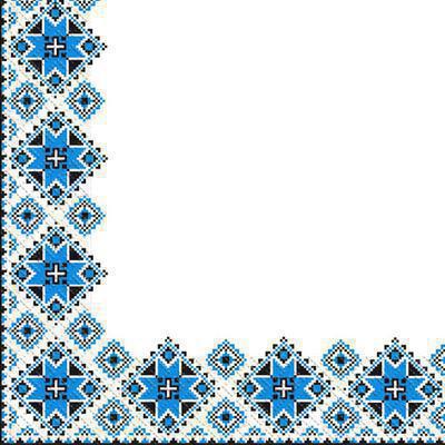Margo Blue Embroidered Pattern 2-Ply Table Napkins, 33 x 33 cm, 50 pcs