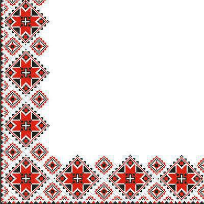 Margo Red Embroidered Pattern 2-Ply Table Napkins, 33 x 33 cm, 50 pcs