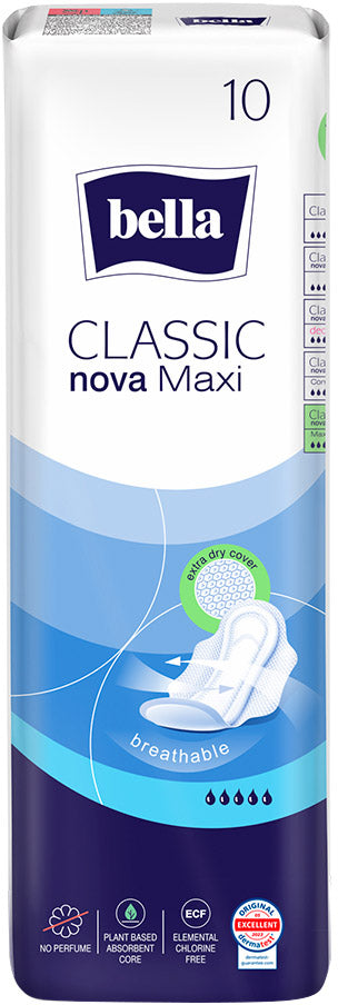 Bella Classic Nova Maxi Sanitary Pads, 10 pcs