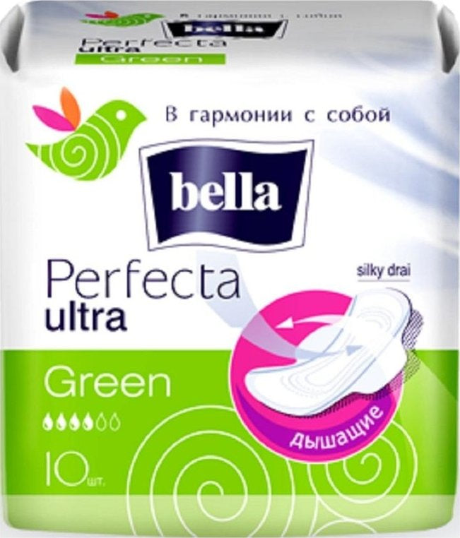 Bella Perfecta Green Drai Sanitary Pads, 10 pcs