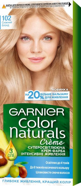 Garnier Color Naturals 102 Snow Blonde Hair Color, 110 mL