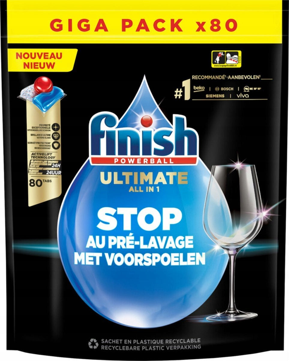 Finish Ultimate All in 1 Dishwasher Tablets, 80 pcs (Price per 1 pc)