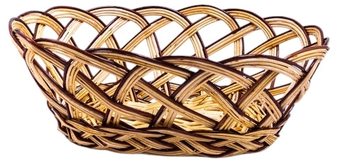 Oval Woven Willow Bread Basket, 25 x 19 x 9 cm