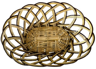 Oval Woven Willow Bread Basket, 25 x 19 x 9 cm - Image 2
