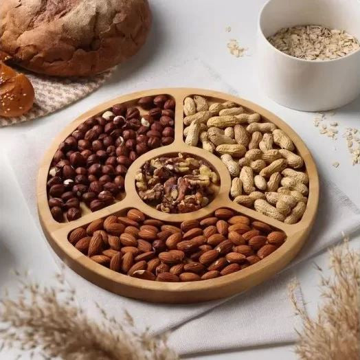 Wooden 4-Section Serving Platter, 35 cm - Image 2