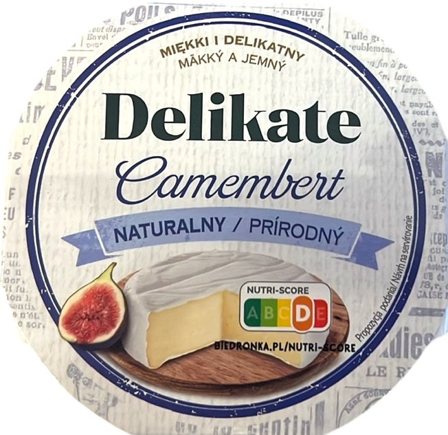 Delikate Natural Camembert Cheese, 120 g
