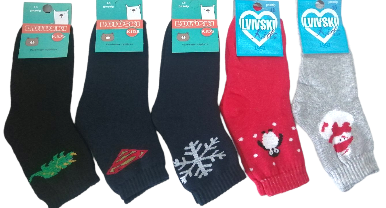 Lvivski Kids Terry Socks, Size 16