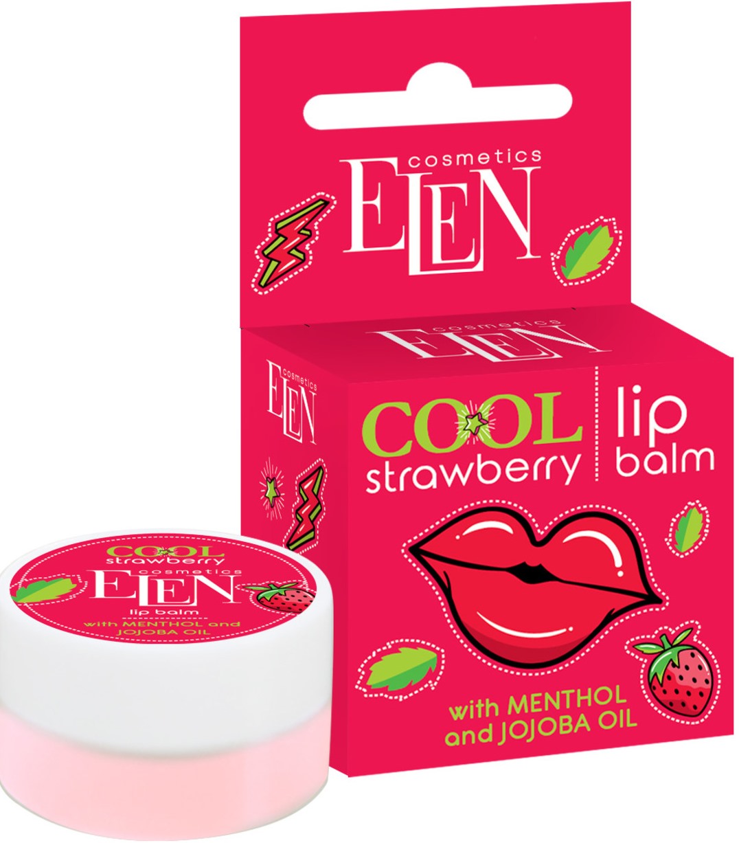 Elen Cool Strawberry Lip Balm, 9 g