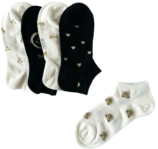 Coalo BM6866 Women's Low-Cut Socks, Size 36-41