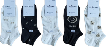 Coalo BM6866 Women's Low-Cut Socks, Size 36-41 - Image 2